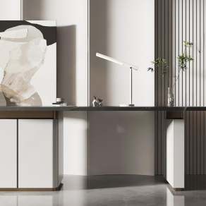 现代书桌3D模型下载